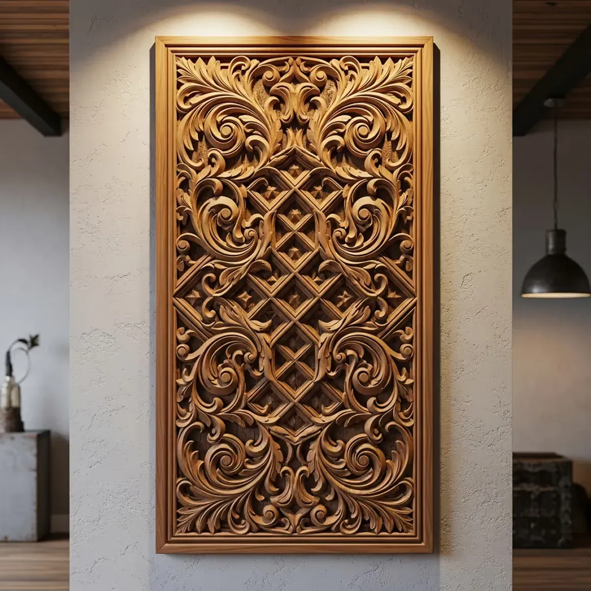 Carved from a single board of reclaimed ash, finished in hardwax oil and ready to hang.